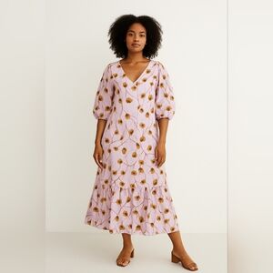 a new day Pink and Brown Floral Dress